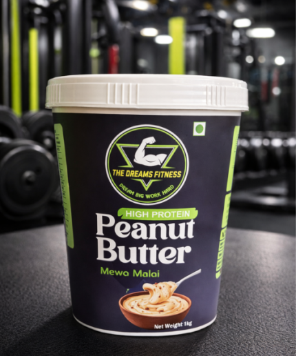 The Dreams Fitness High Protein Peanut Butter – Mewa Malai | 1kg Creamy Gym & Bodybuilding Peanut Butter